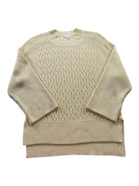 Design History Cable Knit Sweater Size L Cream Chunky Knit